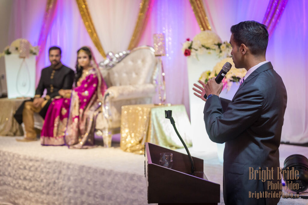 bright bride photo video wedding reception party group speeches mirage edmonton