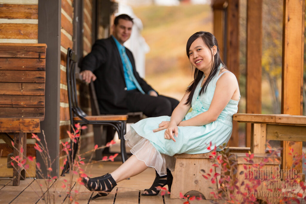 engagement photo session bright bride fish creek park calgary