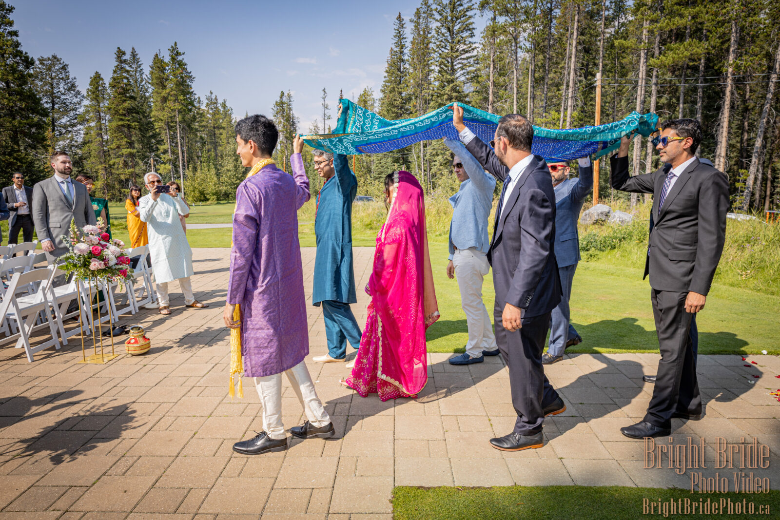 Bright Bride Photo Video Team Colab D & K Wedding Silvertip Golf Canmore