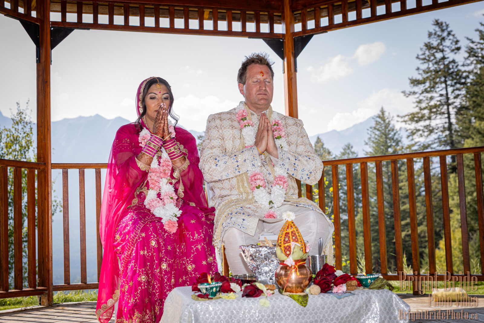 Bright Bride Photo Video Team Colab D & K Wedding Silvertip Golf Canmore