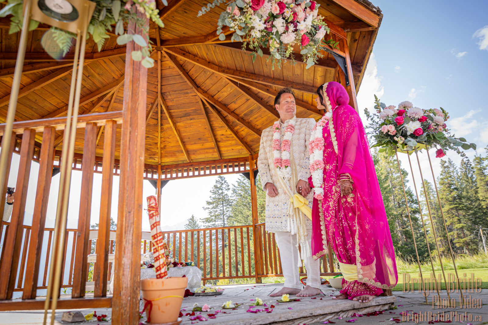 Bright Bride Photo Video Team Colab D & K Wedding Silvertip Golf Canmore