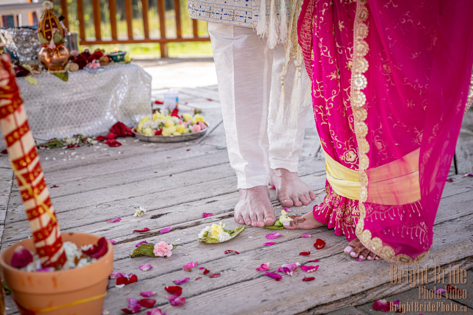 Bright Bride Photo Video Team Colab D & K Wedding Silvertip Golf Canmore