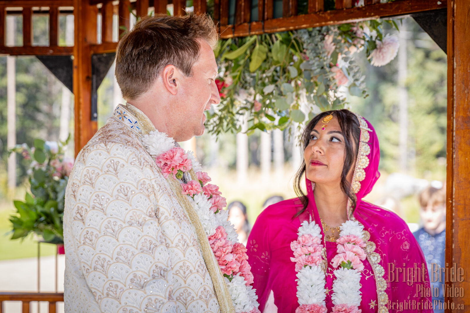 Bright Bride Photo Video Team Colab D & K Wedding Silvertip Golf Canmore