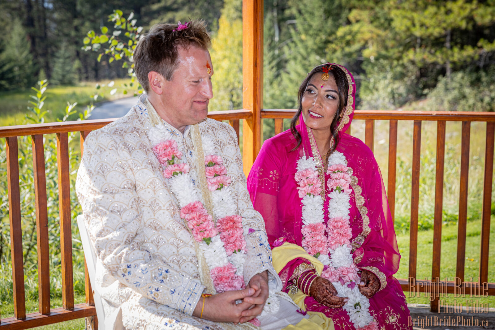 Bright Bride Photo Video Team Colab D & K Wedding Silvertip Golf Canmore