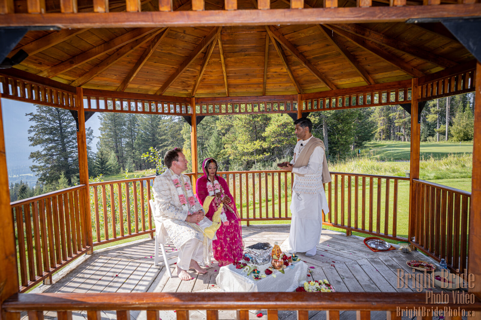 Bright Bride Photo Video Team Colab D & K Wedding Silvertip Golf Canmore