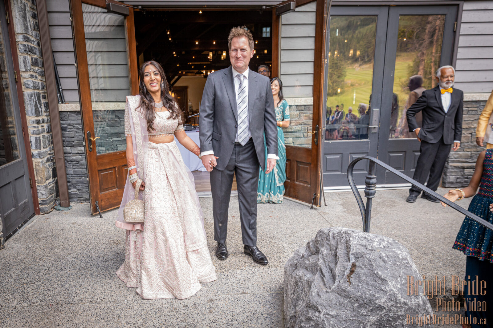 Bright Bride Photo Video Team Colab D & K Wedding Silvertip Golf Canmore