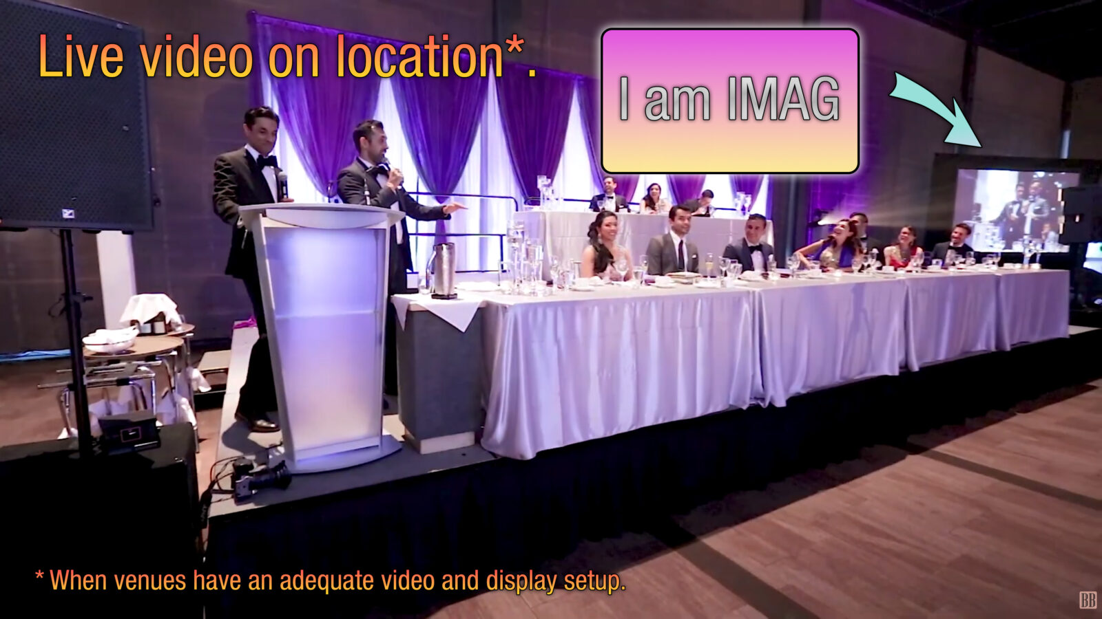 Bright Bride Photo Video IMAG Video Live Location Illustration Example Setup