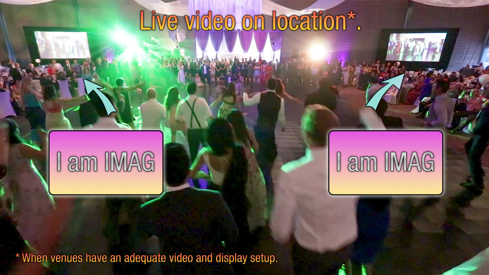 Bright Bride Photo Video IMAG Video Live Location Illustration Example Setup