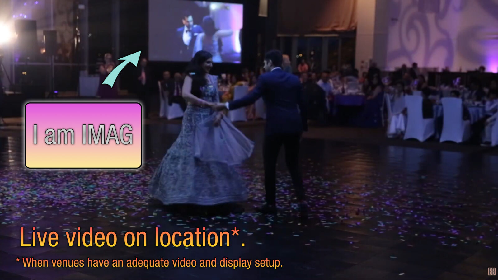 Bright Bride Photo Video IMAG Video Live Location Illustration Example Setup