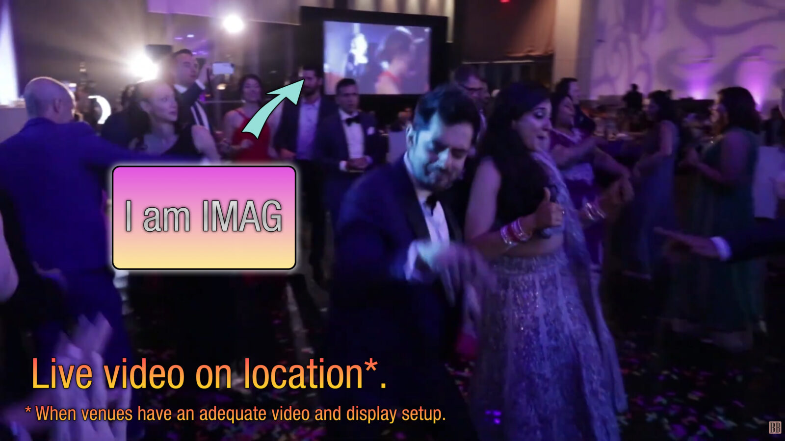 Bright Bride Photo Video IMAG Video Live Location Illustration Example Setup