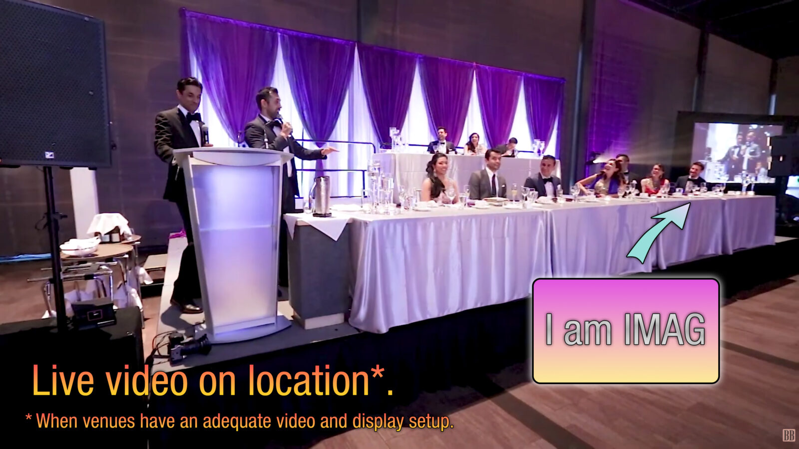 Bright Bride Photo Video IMAG Video Live Location Illustration Example Setup
