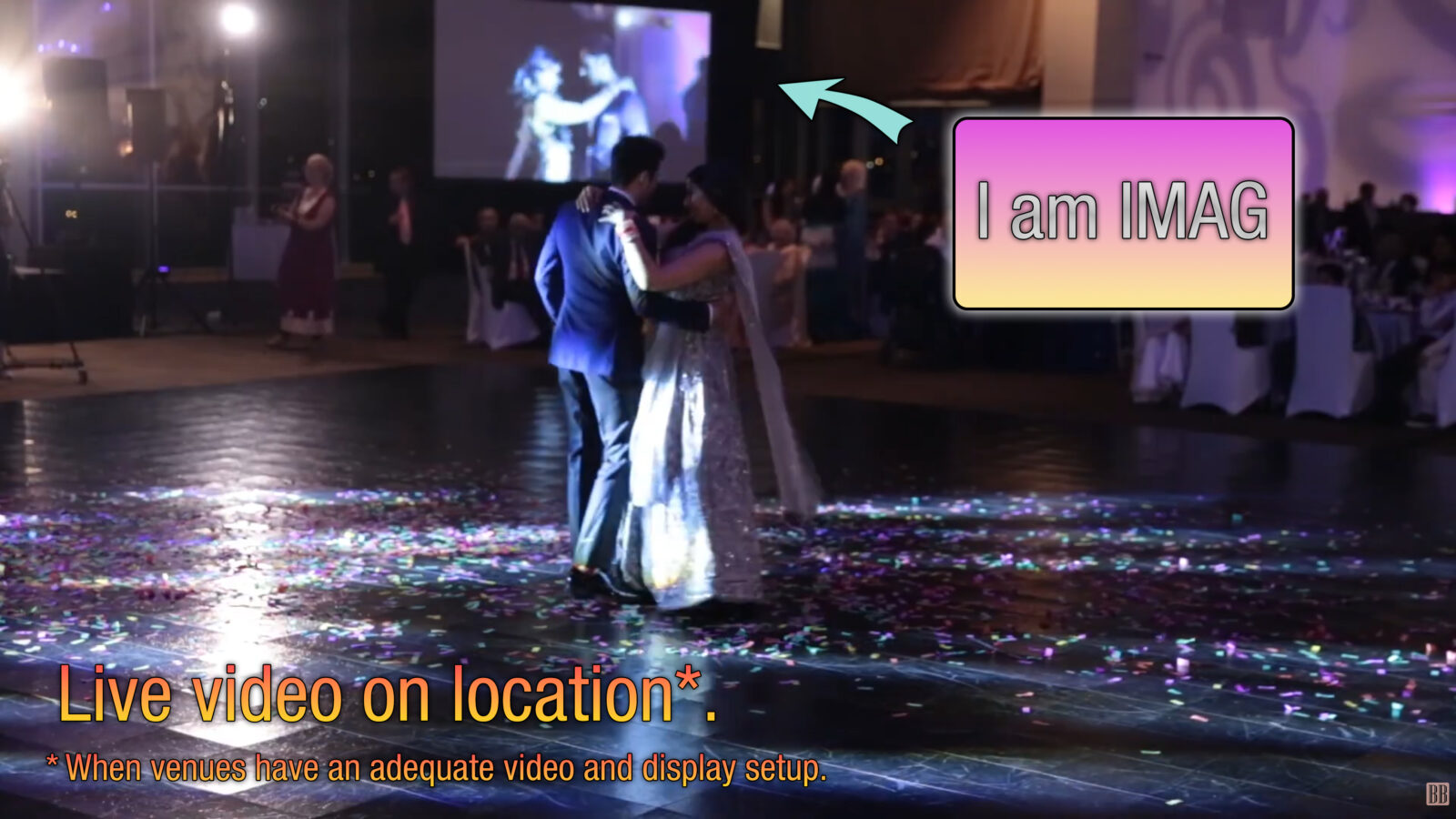 Bright Bride Photo Video IMAG Video Live Location Illustration Example Setup